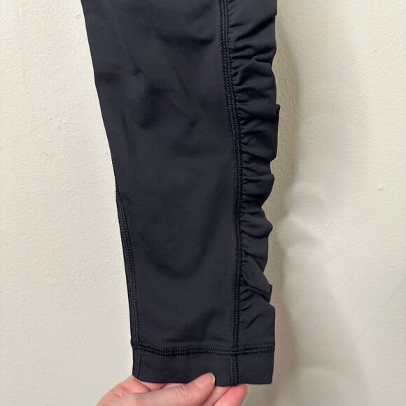 Sz 6 Lululemon Speed Tight IV Black Leggings Ruched Ankle Running Yoga Pants - Picture 4 of 7